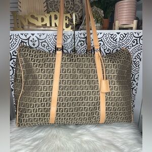 MT272 - Authentic FENDI Zucchino Travel Bag